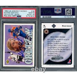 1992 Upper Deck Wayne Gretzky UDA COA on-card Autograph PSA 9/10 GEM POP 2