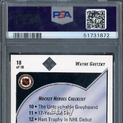 1992 Upper Deck Wayne Gretzky UDA COA on-card Autograph PSA 9/10 GEM POP 2