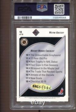 1992 Wayne Gretzky Upper Deck Heroes Auto 1635/2800 PSA Authentic Auto 9