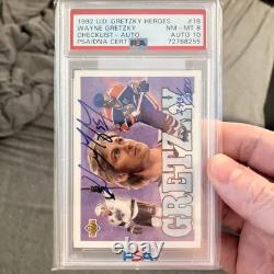 1992 Wayne Gretzky Upper Deck Heroes Auto /2800 PSA 8. Auto 10