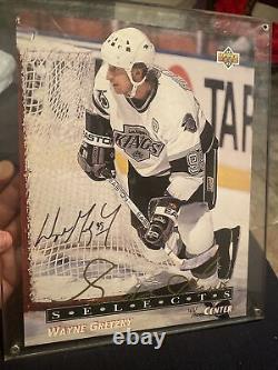 1992 Wayne Gretzky W Gordie Howe Upper Deck Auto Blow-up jumbo dual Auto 163/500