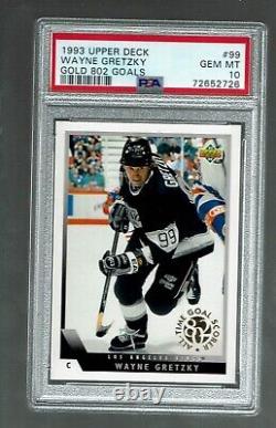 1993-94 Upper Deck Gold 802 Goals. Wayne Gretzky # 99. PSA 10