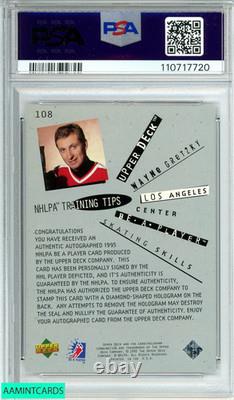 1994 Upper Deck Be A Player Wayne Gretzky #108 Autographs Psa 10 Auto 10