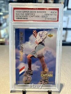 1994 Upper Deck Soccer Honorary Captain GOLD #HC4 Wayne Gretzky PSA 10 Gem Mint