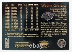 1994 Upper Deck Wayne Gretzky 24k Gold Commemorative 802 Goals 1922/3500