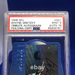 1996 SPx Wayne Gretzky Upper Deck Tribute Autograph PSA 9 Mint PSA/DNA 10 Auto