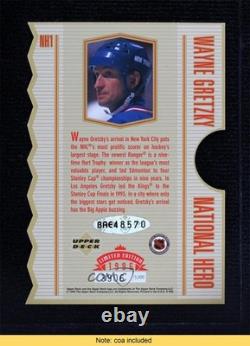 1996 Upper Deck Authenticated National Heroes 16/250 Wayne Gretzky Auto HOF 0a4