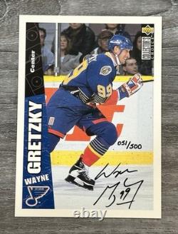 1996 Wayne Gretzky Signed Upper Deck Collector's Choice Sample UDA Auto 51/500