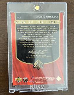 1997-98 Upper Deck Sp Authentic Wayne Gretzky Sign Of The Times Auto Signature