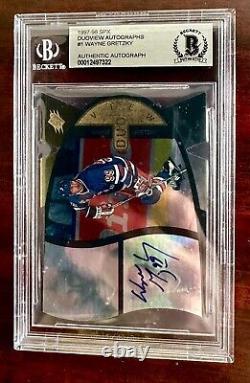 1997 SPx Duo View AUTO Wayne Gretzky /100 Beckett Authentic Autograph Upper Deck
