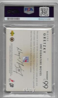 1997 upper deck diamond vision wayne gretzky rangers HOF signature moves psa 8