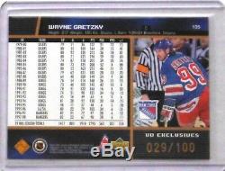 1998/99 Gretzky Upper Deck Exclusive Insert Card 135 #d 029/100