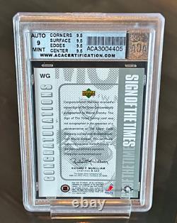 1998-99 SP AUTHENTIC Sign of The Times #WG WAYNE GRETZKY ACA 9.5 /AUTO 9 Mint