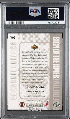1998-99 SP Authentic Sign of the Times #WG Wayne Gretzky PSA9