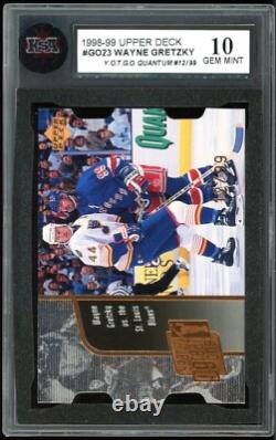 1998-99 Upper Deck #G023 Year Of The Great One Wayne Gretzky SN#12/99 KSA 10