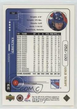 1998-99 Upper Deck MVP Gold Script /100 Wayne Gretzky #132 HOF