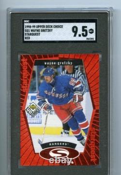 1998-99 Upper Deck UD Choice Starquest Wayne Gretzky #SQ1 Red SGC 9.5 GEM MINT