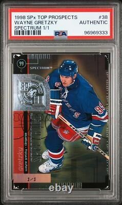 1998 UPPER DECK SPx TRUE PACK-ISSUED SPECTRUM MASTERPIECE #1/1 WAYNE GRETZKY PSA