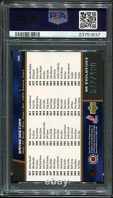 1998 Upper Deck #390 Wayne Gretzky Checklist Exclusives #ed 012/100 PSA 9 Mint