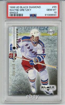 1998 Upper Deck Black Diamond Single Wayne Gretzky Card Rangers Psa 10 Low Pop