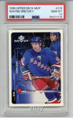 1998 Upper Deck Mvp #218 Wayne Gretzky Card New York Rangers Psa 10 Low Pop Rare