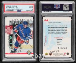 1998 Upper Deck UD Choice GM's Prime Reserve /100 Wayne Gretzky PSA 9 MINT HOF