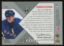 1999-00 Upper Deck Black Diamond Wayne Gretzky Level 2 GU'd stick 1864