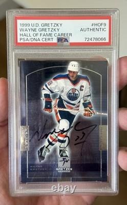 1999-00 Upper Deck Hall of Fame Wayne Gretzky #HOF9 PSA Authentic Auto Oilers