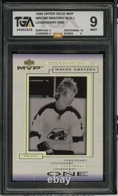 1999-00 Upper Deck MVP Legendary One Wayne Gretzky #LO-1 Graded By TGA