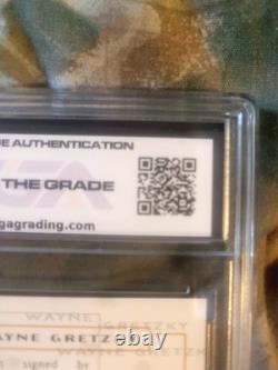 1999-00 Upper Deck MVP Legendary One Wayne Gretzky #LO-1 Graded By TGA