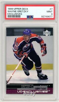1999-00 Upper Deck UD Exclusives WAYNE GRETZKY /100 PSA 9 MINT POP 5 only