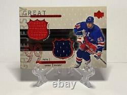 1999-00 Upper Deck Wayne Gretzky Dual GAME WORN Jerseys #'d /99 Canada Rangers