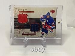 1999-00 Upper Deck Wayne Gretzky Dual GAME WORN Jerseys #'d /99 Canada Rangers