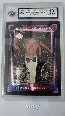 1999-00 Upper Deck Wayne Gretzky Exclusive Platinum 1/1 Graded 10 Hart Of Gold
