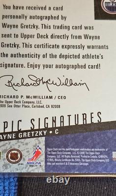 1999-2000 UD Epic Signatures Wayne Gretzky Auto MINT