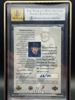 1999-2000 Upper Deck GAME JERSEY AUTOGRAPHS Wayne Gretzky #WGJ /40