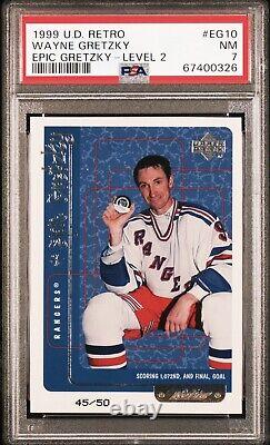 1999/2000 WAYNE GRETZKY UPPER DEECK UD Retro Epic Level 2 /50 PSA 7 RARE NHL