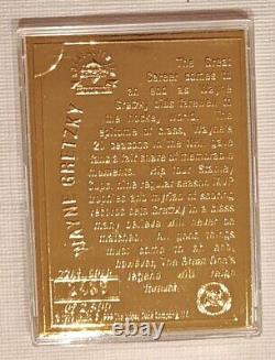 1999 UD The Great One Retires 22K Gold with COA Wayne Gretzky Sealed Card