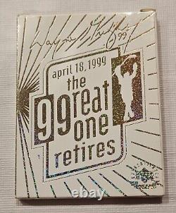 1999 UD The Great One Retires 22K Gold with COA Wayne Gretzky Sealed Card