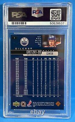 1999 UPPER DECK #1 WAYNE GRETZKY OILERS HOF PSA 7 NM PSA/DNA Auto 9