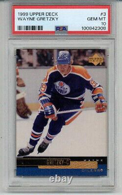 1999 Upper Deck #3 Wayne Gretzky Card Edmonton Oilers Psa 10 Low Pop Rare