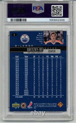 1999 Upper Deck #3 Wayne Gretzky Card Edmonton Oilers Psa 10 Low Pop Rare