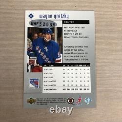 1999 Upper Deck Black Diamonds Wayne Gretzky On Card Auto /49