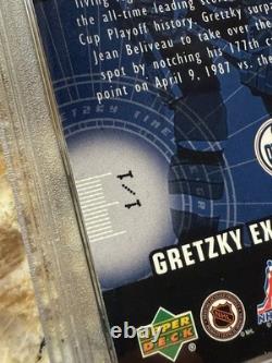 1999 Upper Deck Exclusives Platinum 1/1 Wayne Gretzky PSA 7