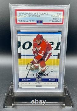 1999 Upper Deck Gretzky Hockey Nicklas Lidstrom #66 PSA 8 (AUTO 7)