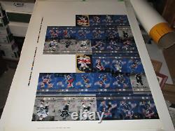1999 Upper Deck Hockey Wayne Gretzky Retires Uncut Full Sheet 3 X 5 Inches