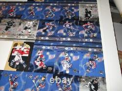 1999 Upper Deck Hockey Wayne Gretzky Retires Uncut Full Sheet 3 X 5 Inches