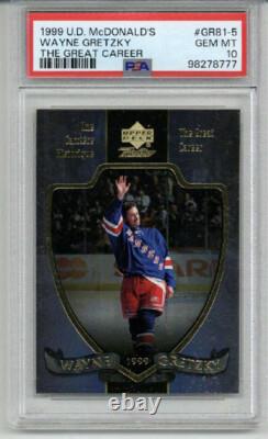 1999 Upper Deck Mcdonald's The Great Career Wayne Gretzky Rangers Psa 10 Low Pop