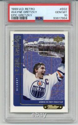 1999 Upper Deck Retro Epic Gretzky #eg2 Wayne Gretzky Card Oilers Psa 10 Pop 6