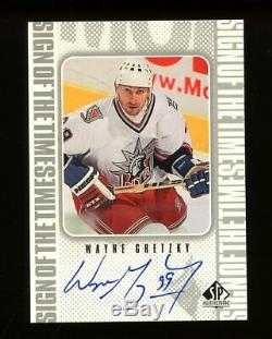 1999 Upper Deck SP Authentic Wayne Gretzky Sign of the Times AUTO